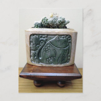 Carte Postale Cactus dans le récipient de Kitty par des