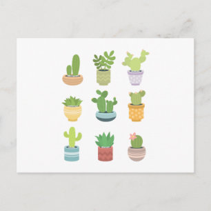 Carte Postale Cactus mignons 