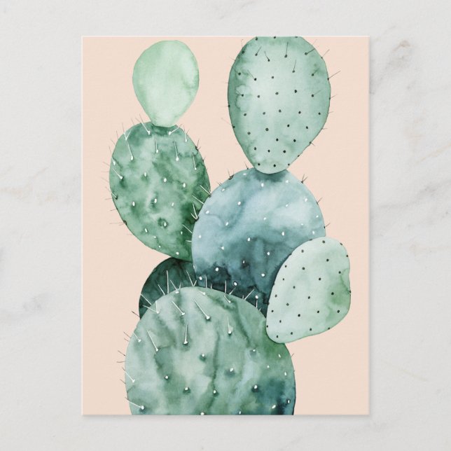Carte Postale Cactus sur le corail (Devant)