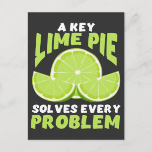 Carte Postale Cadeau à tarte à citron vert pour dessert de desse