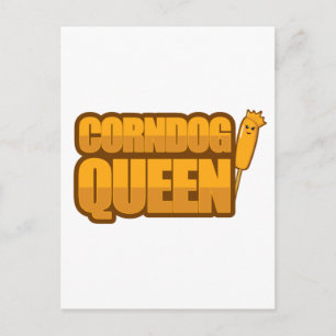 Carte Postale Cadeau amoureux des chiens Corndog Queen Corn