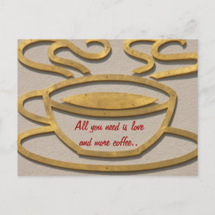Carte Postale Cadeau au Café Lover Nom de la Personnaliser actue