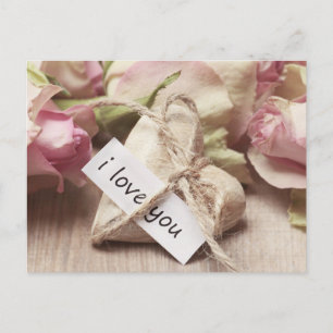 Carte Postale Cadeau d'amour romantique pour elle