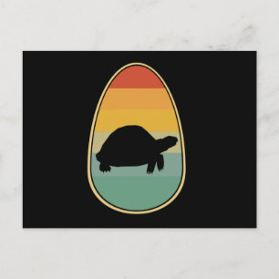 Carte Postale Cadeau d'animaux Tortue de Pâques Rétro Vintage