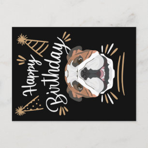 Carte Postale Cadeau d'anniversaire Bouledogue Anglais