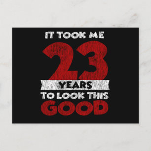 Carte Postale Cadeau d'anniversaire drôle de 23 ans vintage