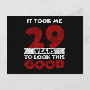 Carte Postale Cadeau d'anniversaire drôle de 29 ans Vintage