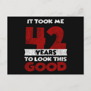 Carte Postale Cadeau d'anniversaire drôle de 42 ans
