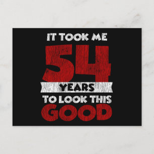 Carte Postale Cadeau d'anniversaire drôle de 54 ans Vintage 54 a