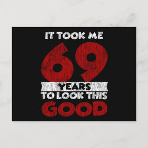 Carte Postale Cadeau d'anniversaire drôle de 69 ans