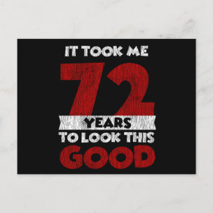 Carte Postale Cadeau d'anniversaire drôle de 72 ans