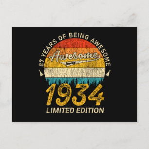 Carte Postale Cadeau d'anniversaire exceptionnel pour 91 ans en 