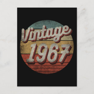 CARTE POSTALE CADEAU D'ANNIVERSAIRE HOMMES FEMMES VINTAGE 1967