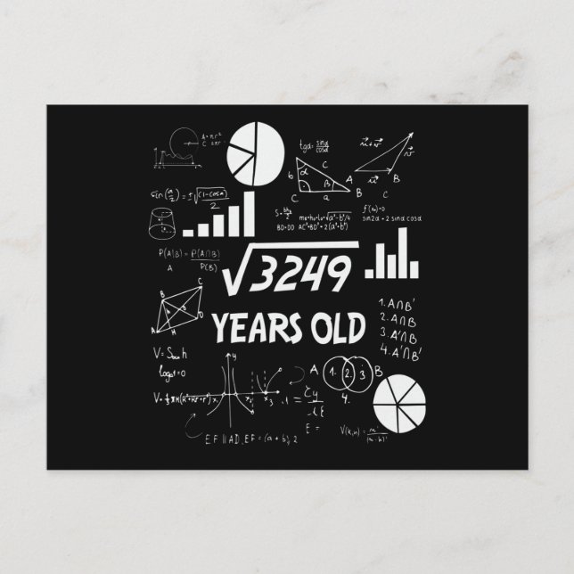 Carte Postale Cadeau d'anniversaire pour professeur de mathémati (Devant)