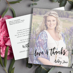 Carte Postale Cadeau de baby shower amour et remerciements photo