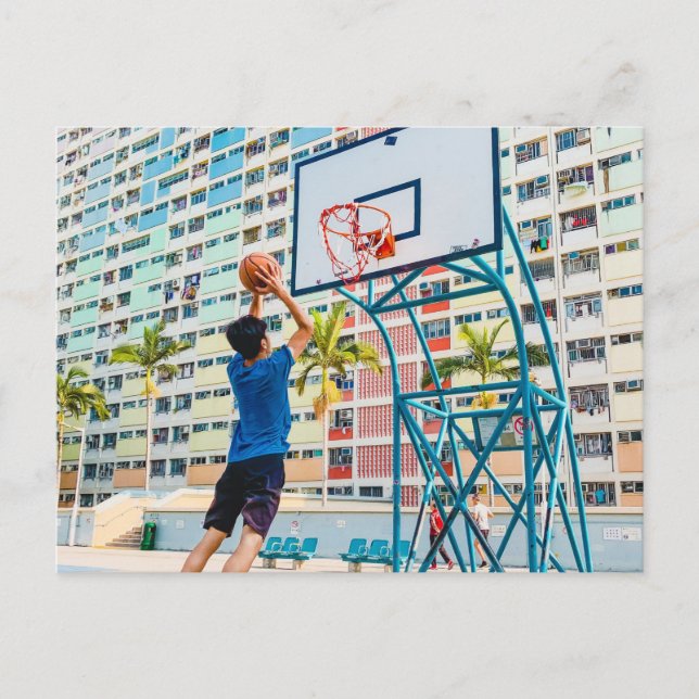 Carte Postale Cadeau de basket-ball cool (Devant)