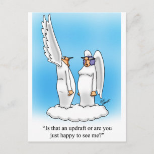 Carte Postale Cadeau de caricature Angel Humour paradisiaque !