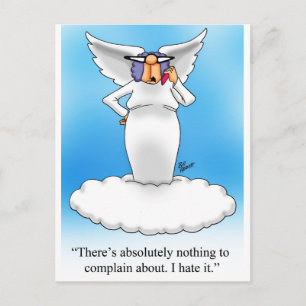 Carte Postale Cadeau de caricature Angel Humour paradisiaque !