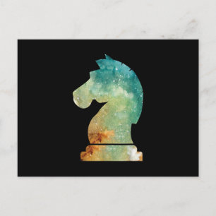 Carte Postale Cadeau de cavalier d'échecs pour joueur d'échecs a