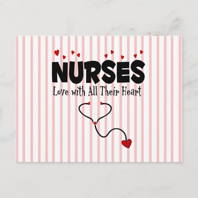 Carte Postale Cadeau de coeur infirmière (Devant)