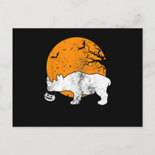 Carte Postale Cadeau de costume d'Halloween de citrouille de rhi