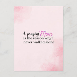 Carte Postale Cadeau de fête des mères chrétienne citation maman