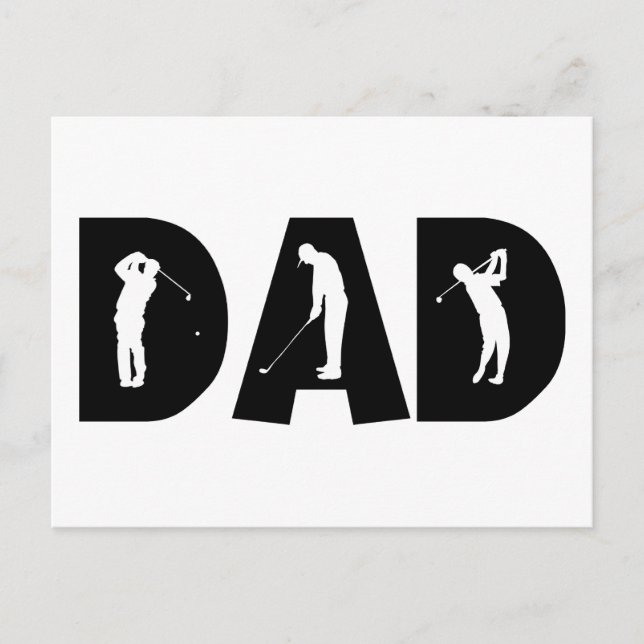 Carte Postale Cadeau de golf papa (Devant)