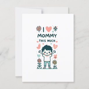 Carte Postale Cadeau de la fête des mères   J'Aime Tant Maman