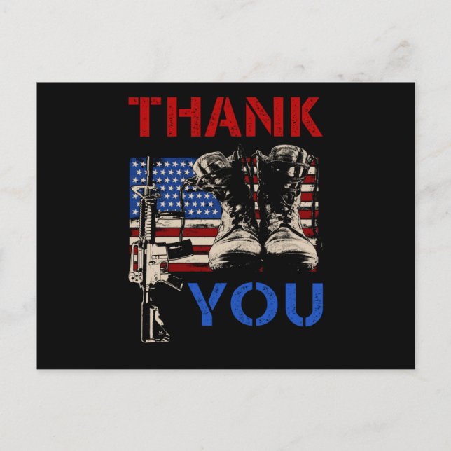 Carte Postale Cadeau de la fête des vétérans Merci de soutenir l (Devant)