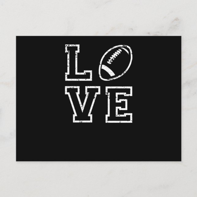 Carte Postale Cadeau de la Saint-Valentin pour le football améri (Devant)