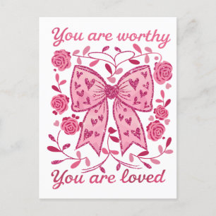 Carte Postale Cadeau de la Saint-Valentin   Vous êtes aimé