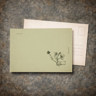 Carte Postale Cadeau de lecteur de jardin d'académie sombre bota