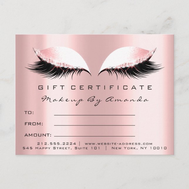 Carte Postale Cadeau de maquillage d'extension de licence (Devant)