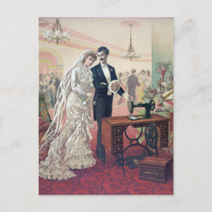 Carte Postale Cadeau de mariage rétro Vintage