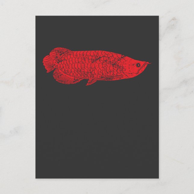 Carte Postale Cadeau de poisson - Poisson rouge Arowana pour les (Devant)