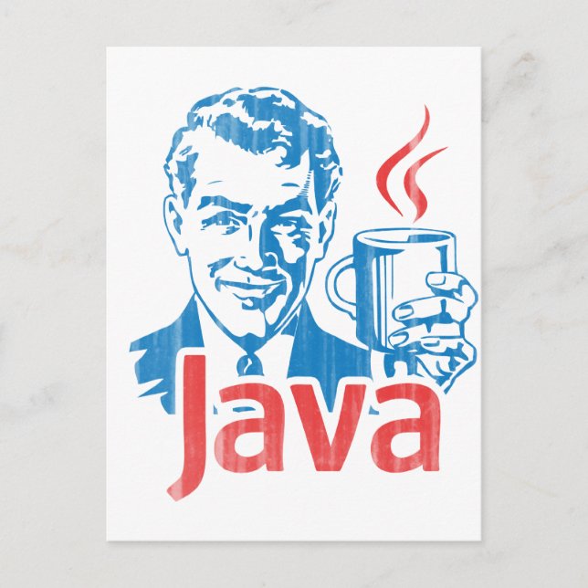 Carte Postale Cadeau de programmation Java (Devant)