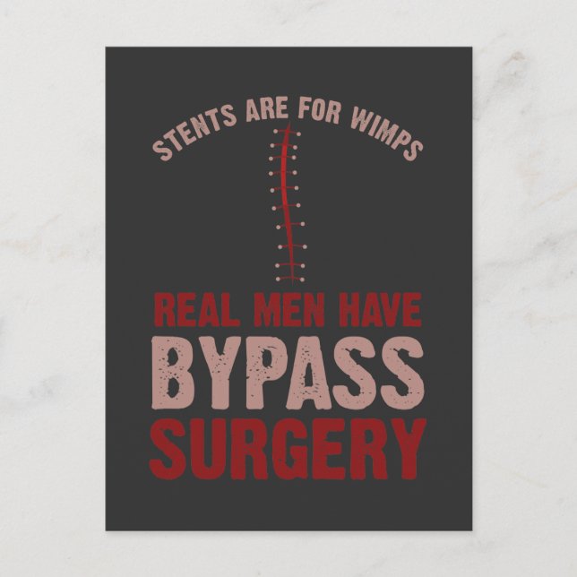 Carte Postale Cadeau de récupération drôle de chirurgie à cœur o (Devant)