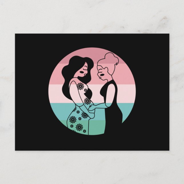 Carte Postale Cadeau de remerciement pour sage-femme Grossesse N (Devant)