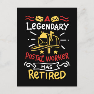 Carte Postale Cadeau de retraite pour facteur à la retraite
