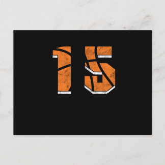 Carte Postale Cadeau de sport pour les 15 ans de Basketball