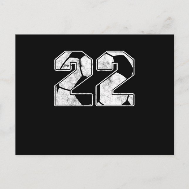 Carte Postale Cadeau de sport pour les 22 ans de football (Devant)