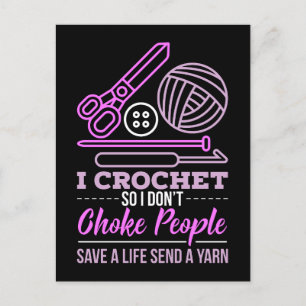 Carte Postale Cadeau de Tricot de crochet