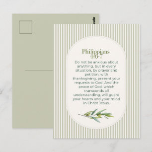Carte Postale Cadeau d'encouragement chrétien Philippiens 4:6–7