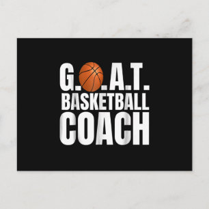 Carte Postale Cadeau d'entraîneur de basketball de chèvre