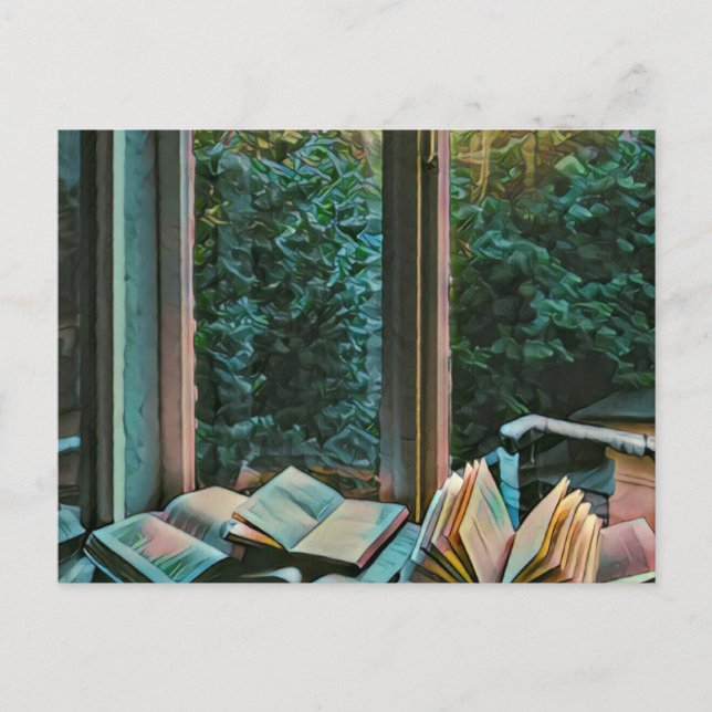 Carte Postale Cadeau d'œuvre d'art de lecture (Devant)