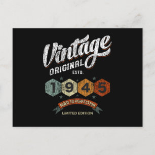 Carte Postale Cadeau drôle pour 80 ans Vintage 1945 Cadeau d'ann