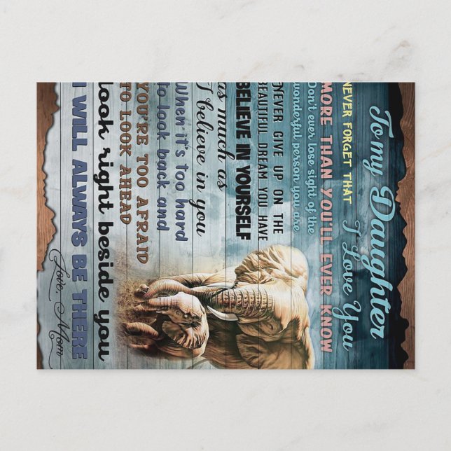 Carte Postale Cadeau drôle pour ma fille | Cadeau de famille (Devant)