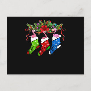 Carte Postale Cadeau Flamant rose   Joyeux Flamant rose de Noël