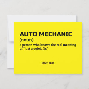 Carte postale cadeau Humour de définition automati