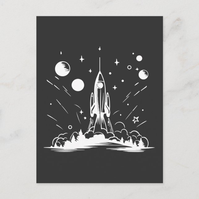 Carte Postale cadeau idéal pour les fans de l'espace pour les en (Devant)